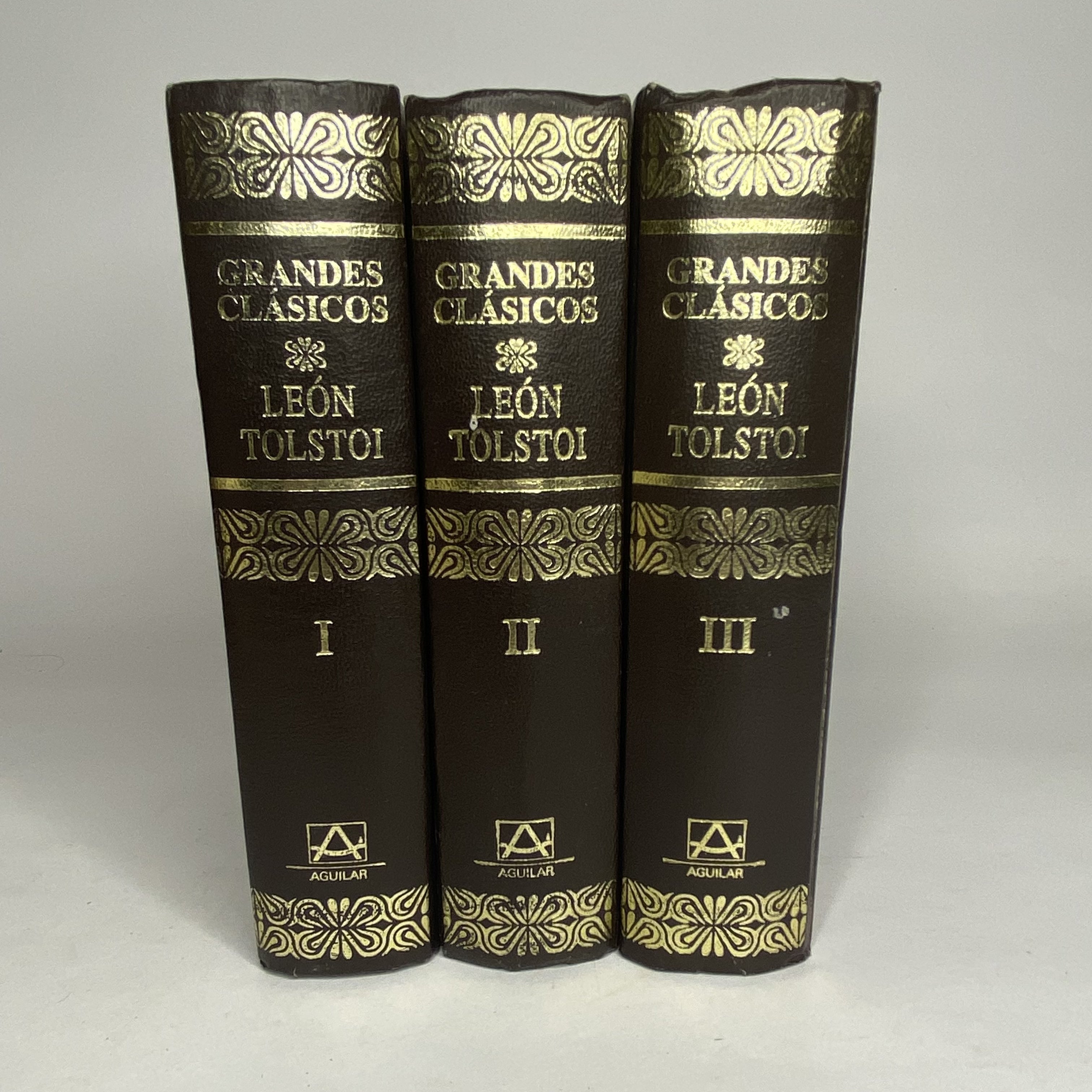 Colección Grandes clásicos (3 tomos) - León Tolstoi (editorial Aguilar)