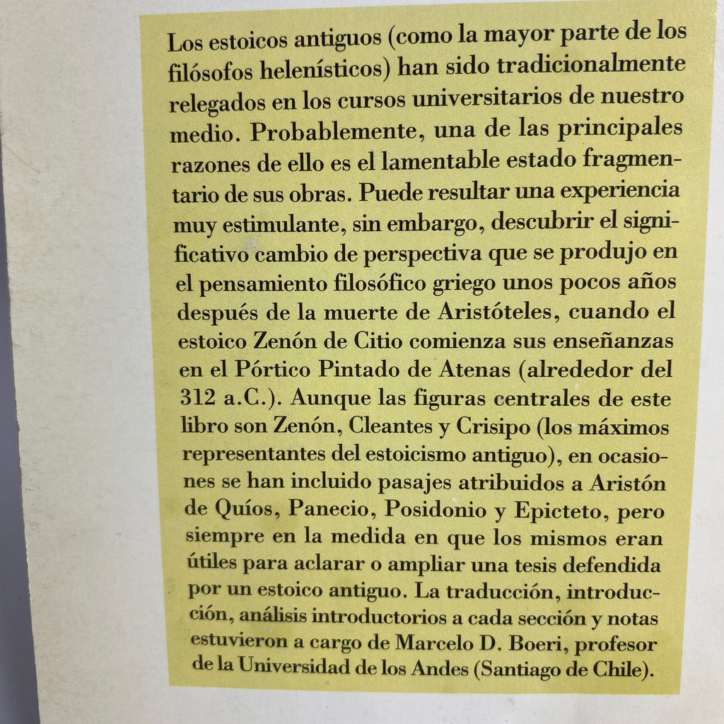 Los Estoicos antiguos - Marcelo Boeri.